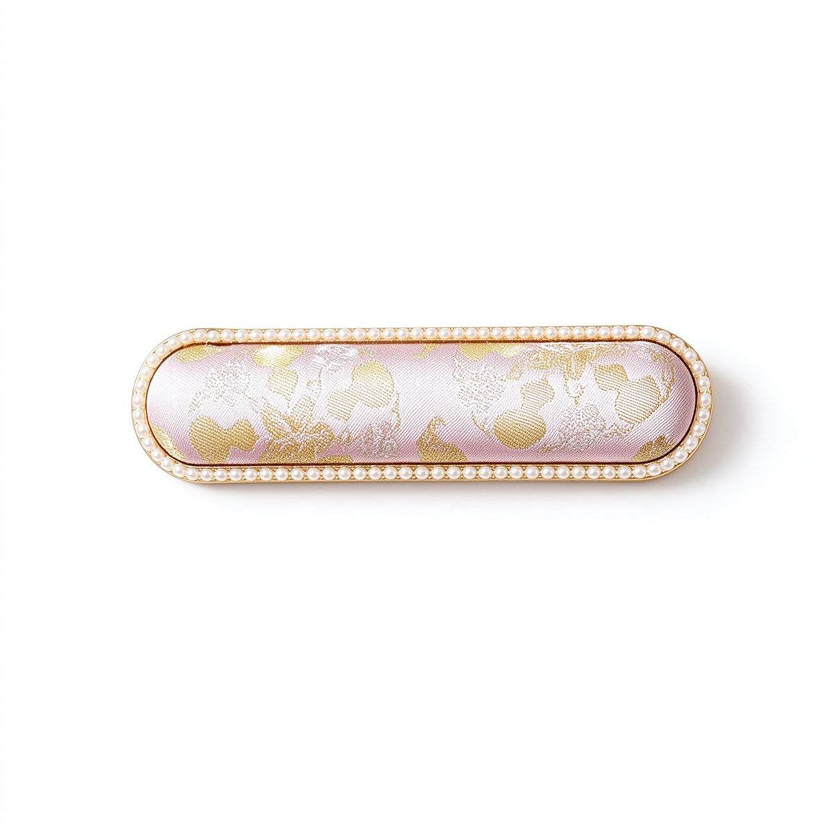 Song Brocade Long Oval Pearl Barrette