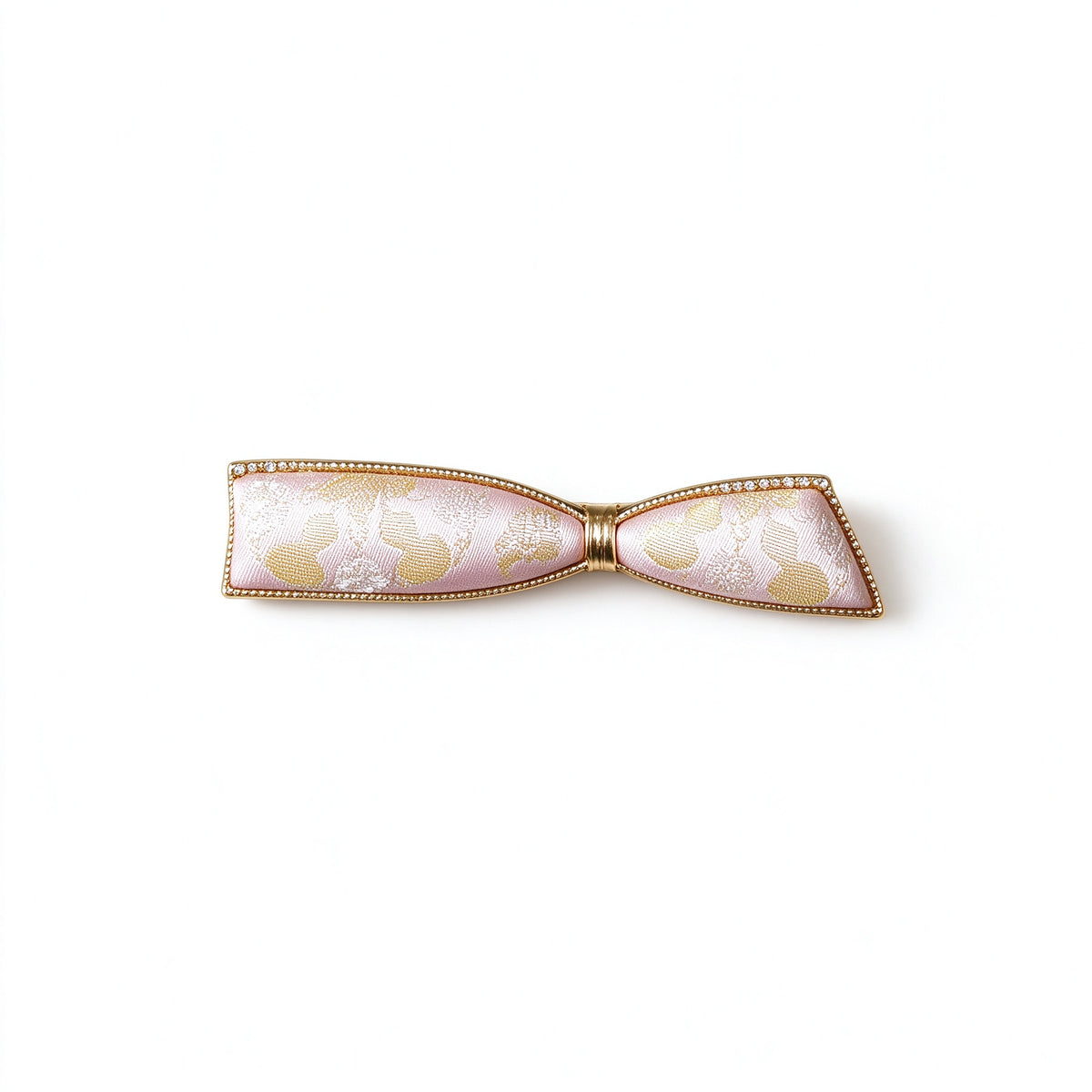 Song Brocade Bow Crystal Barrette
