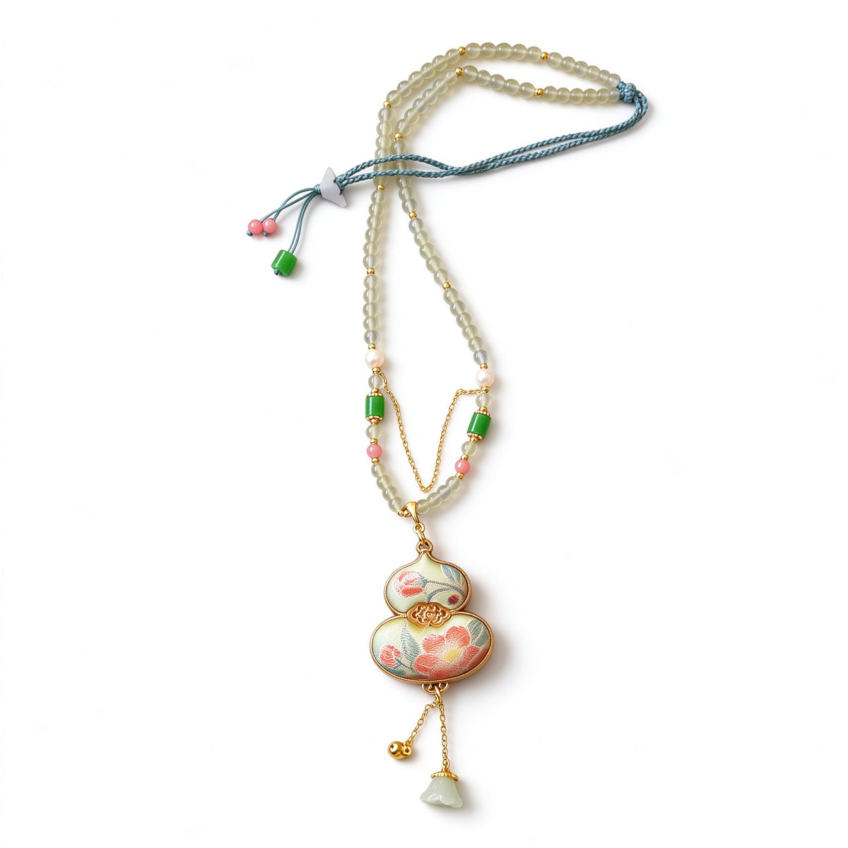 Song Brocade Hulu Peony Necklace