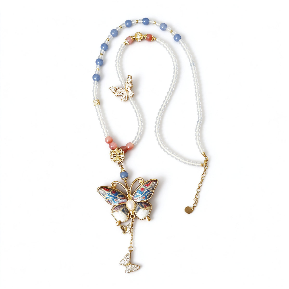 Butterfly Reverie Jade Bead Necklace — Song Brocade