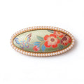 Song Brocade Large Oval Butterfly Peony Barrette