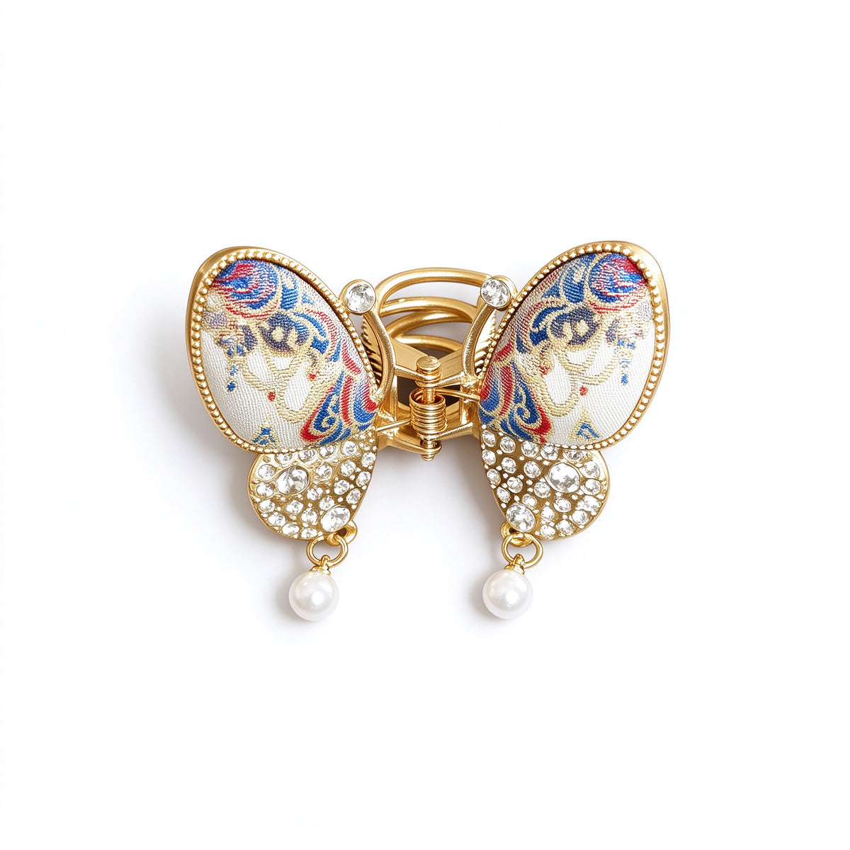Butterfly Reverie Pearl & Crystal Claw Clip — Song Brocade