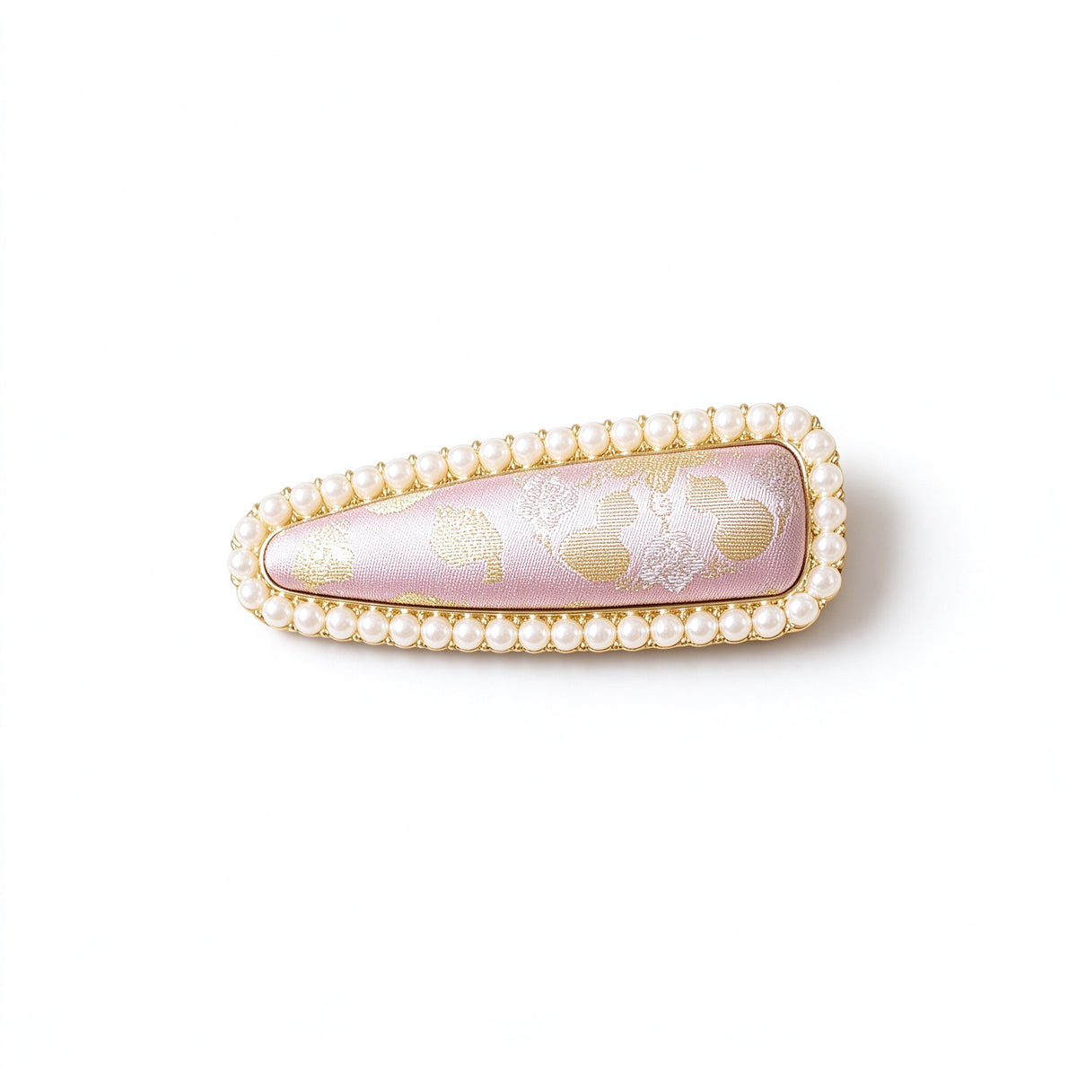 Song Brocade Triangle Pearl Barrette
