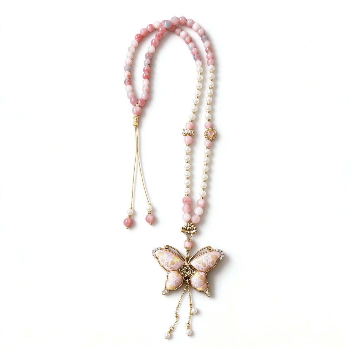 Song Brocade Butterfly Pearl Necklace