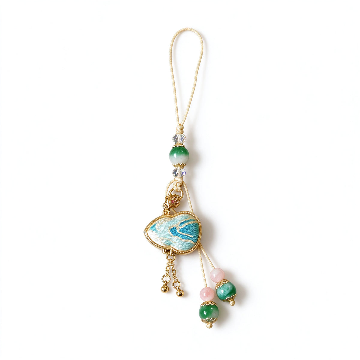 Song Brocade Heart Bag Charm